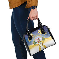 Niue Christmas Shoulder Handbag Seashell Santa Beach Vibes - Polynesian Pride