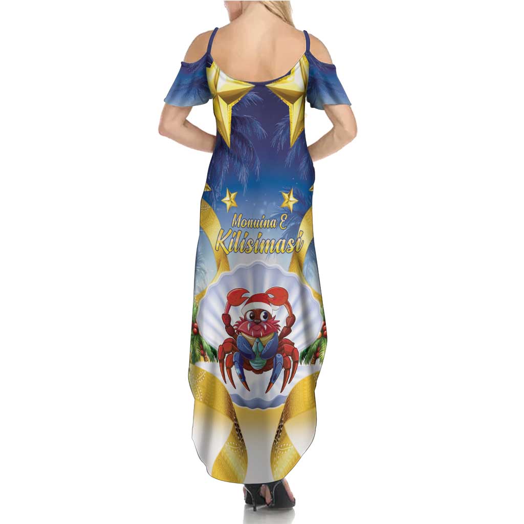 Niue Christmas Summer Maxi Dress Seashell Santa Beach Vibes - Polynesian Pride