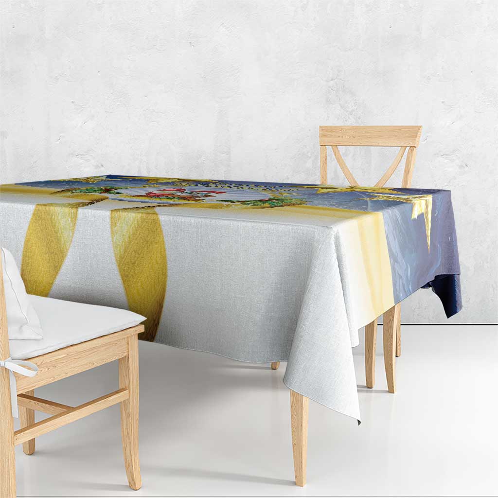 Niue Christmas Tablecloth Seashell Santa Beach Vibes - Polynesian Pride