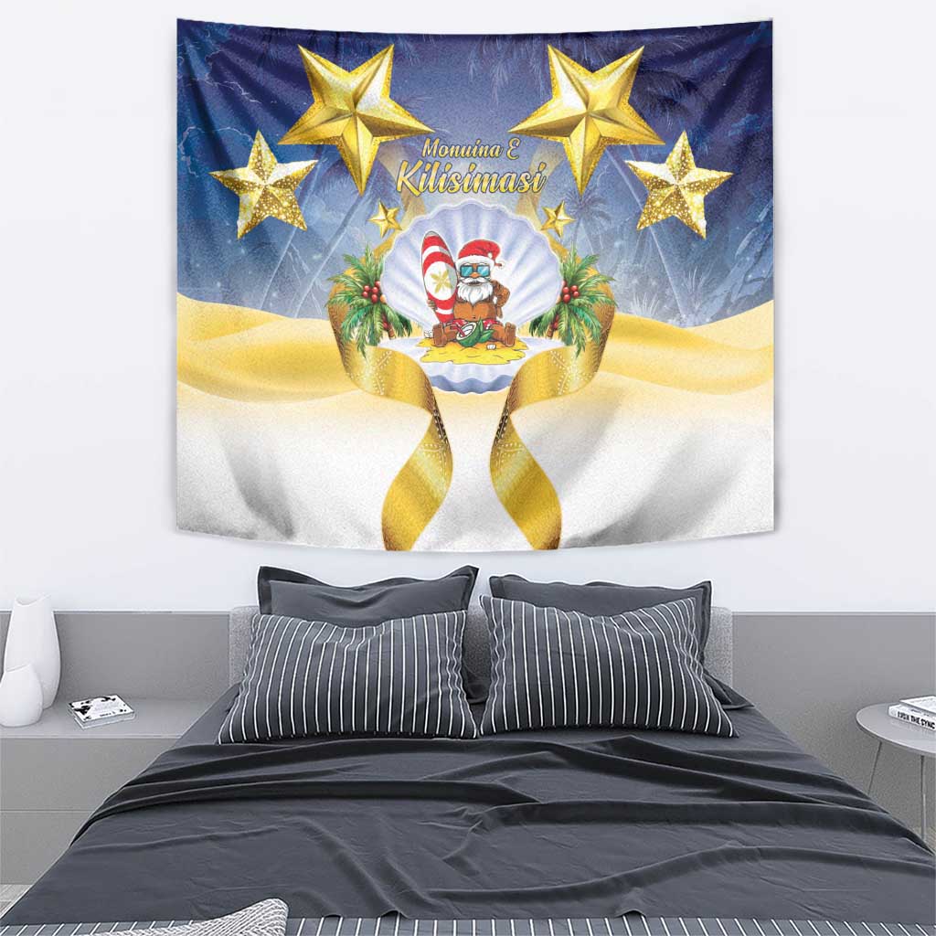 Niue Christmas Tapestry Seashell Santa Beach Vibes - Polynesian Pride