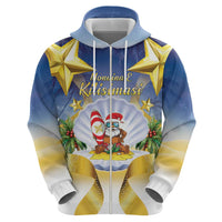 Niue Christmas Zip Hoodie Seashell Santa Beach Vibes - Polynesian Pride