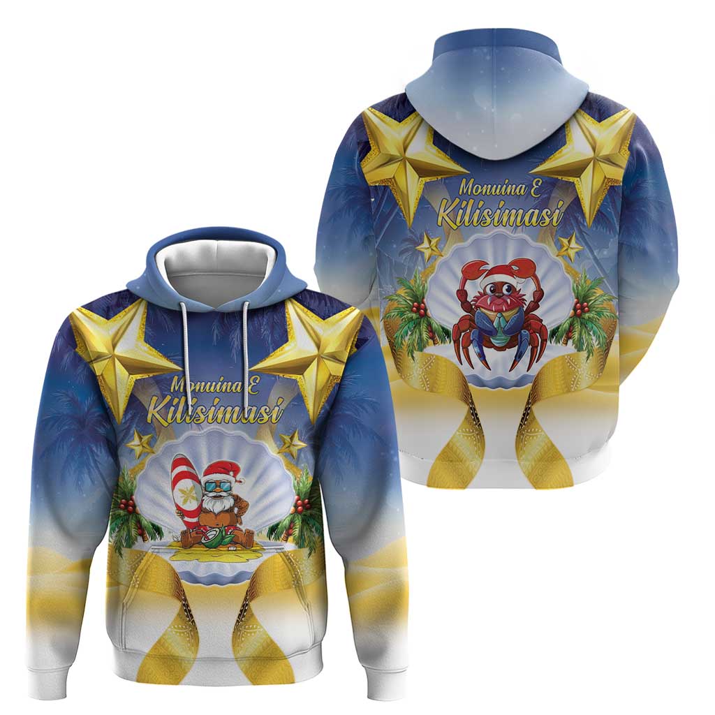 Niue Christmas Zip Hoodie Seashell Santa Beach Vibes - Polynesian Pride