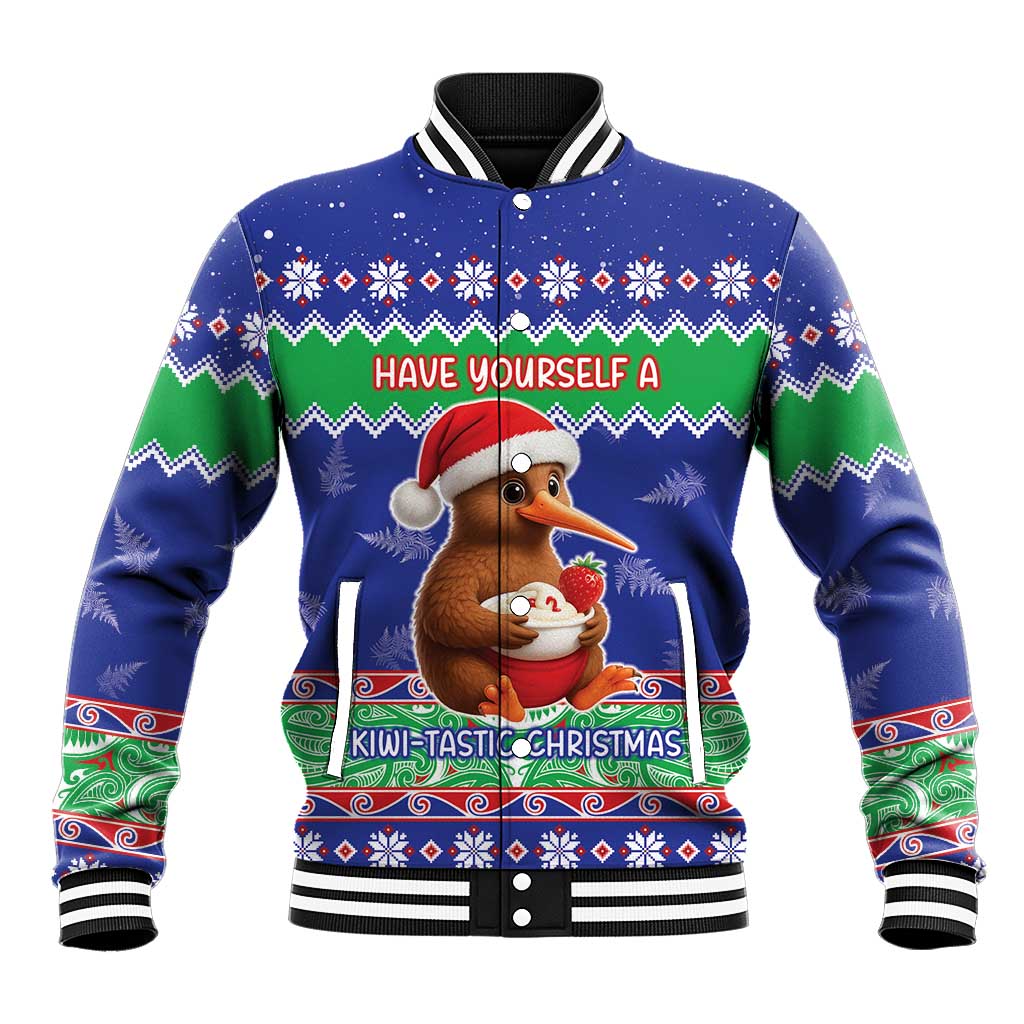 New Zealand Christmas Baseball Jacket Have Yourself A Kiwi-tastic Christmas - Polynesian Pride