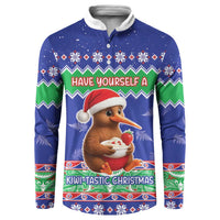 New Zealand Christmas Button Sweatshirt Have Yourself A Kiwi-tastic Christmas - Polynesian Pride
