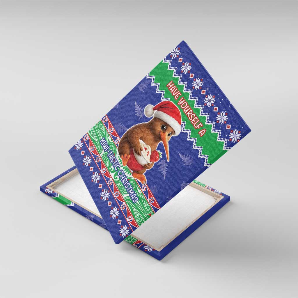New Zealand Christmas Canvas Wall Art Have Yourself A Kiwi-tastic Christmas - Polynesian Pride