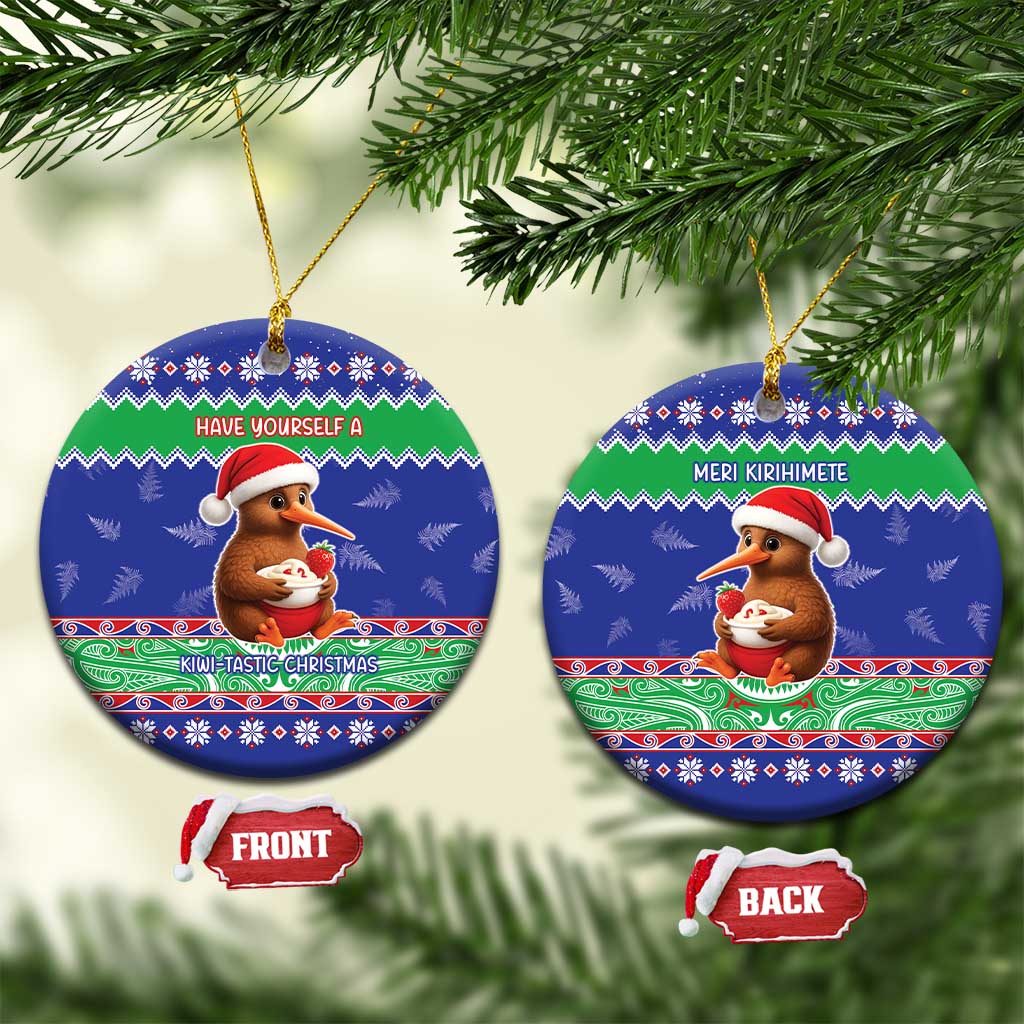 New Zealand Christmas Ceramic Ornament Have Yourself A Kiwi-tastic Christmas - Polynesian Pride