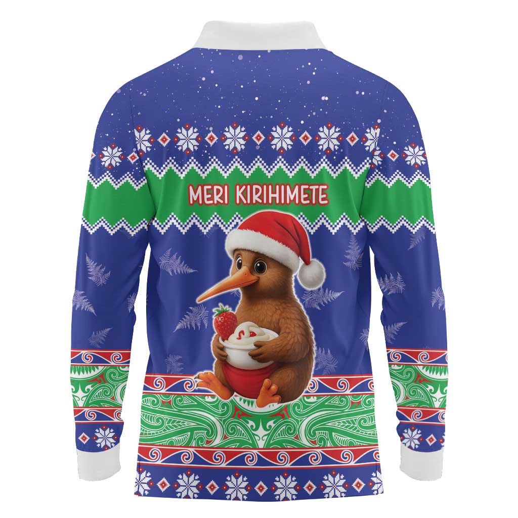 New Zealand Christmas Long Sleeve Polo Shirt Have Yourself A Kiwi-tastic Christmas - Polynesian Pride