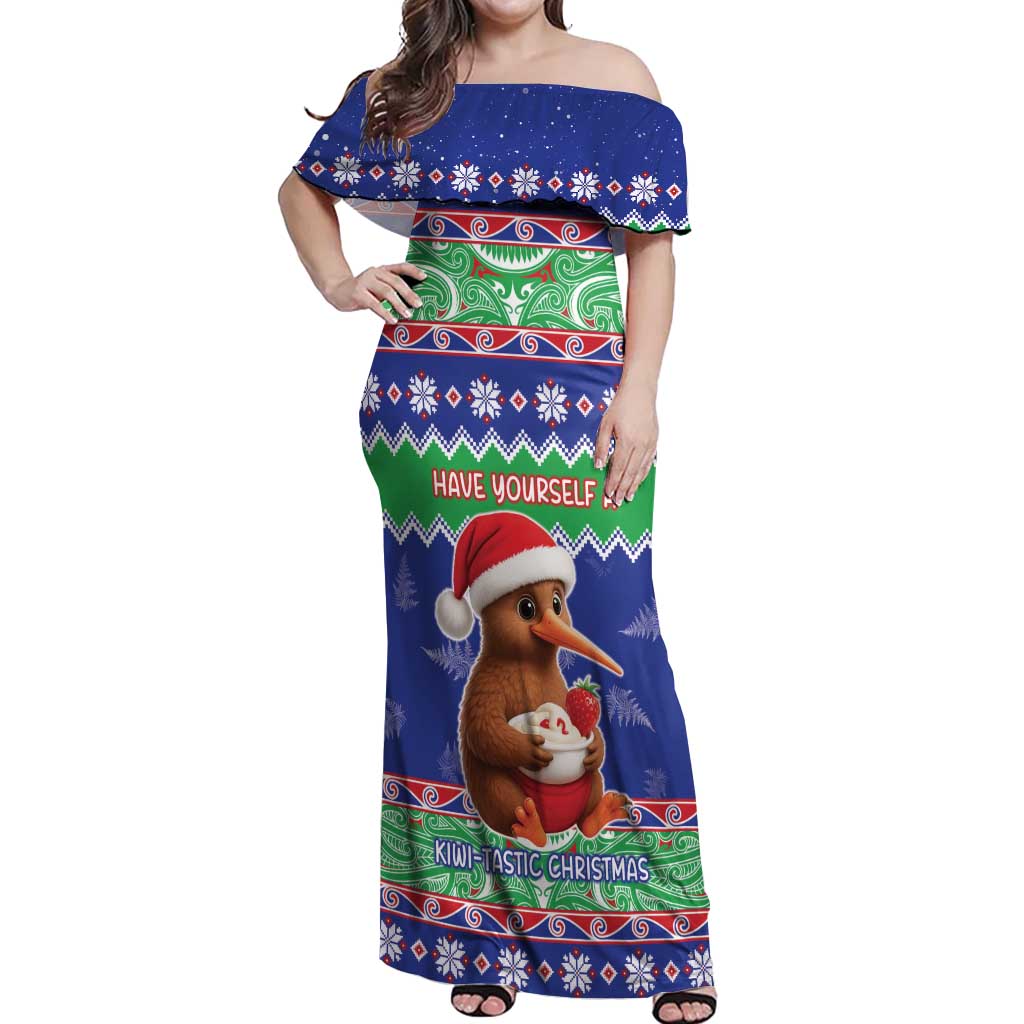 New Zealand Christmas Off Shoulder Maxi Dress Have Yourself A Kiwi-tastic Christmas - Polynesian Pride