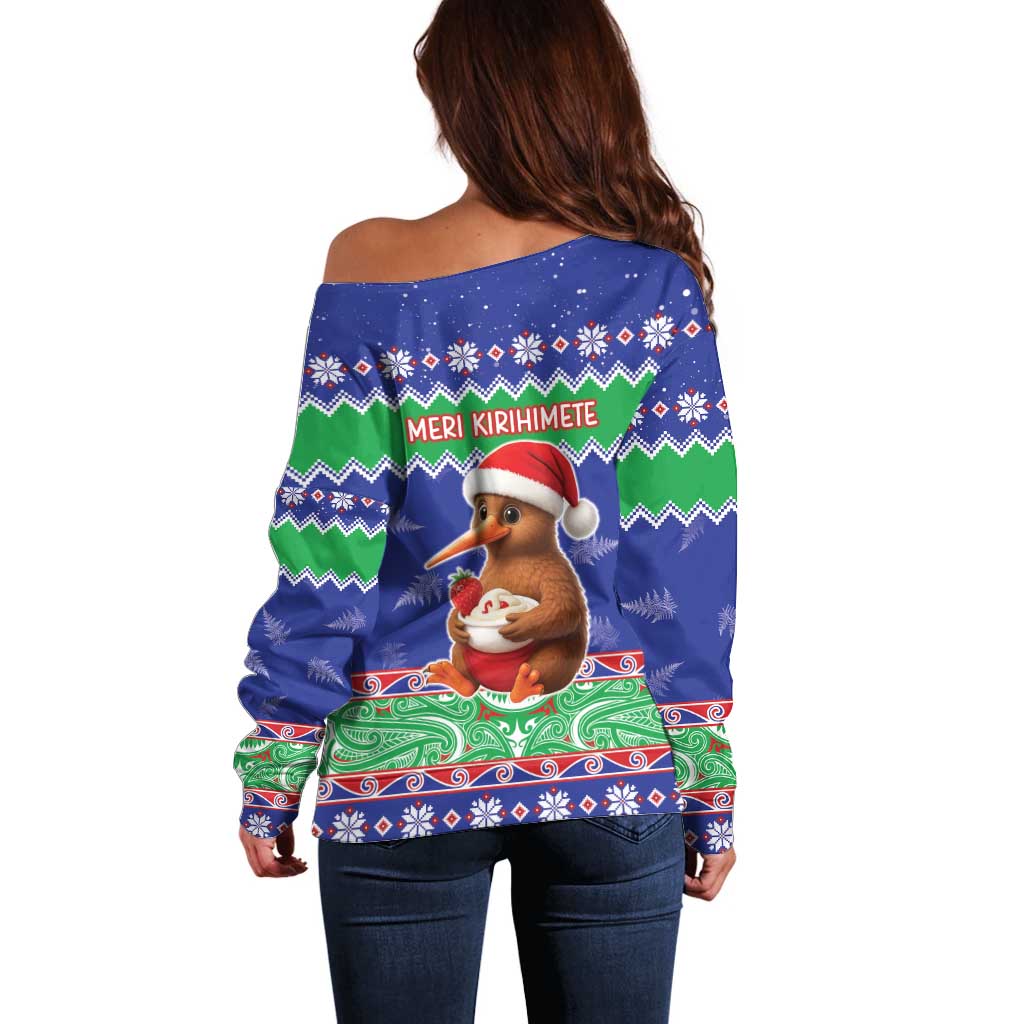 New Zealand Christmas Off Shoulder Sweater Have Yourself A Kiwi-tastic Christmas - Polynesian Pride