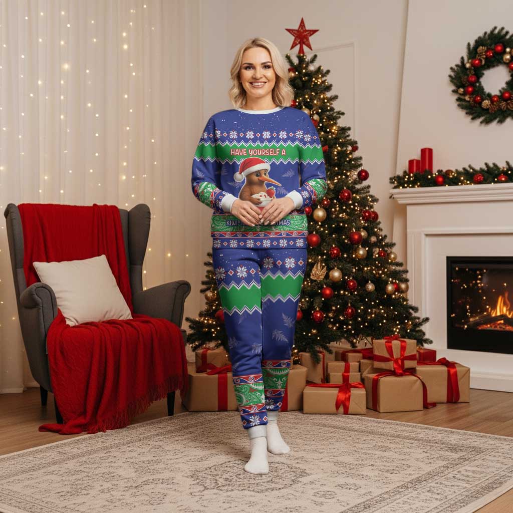 New Zealand Christmas Pajama Set Have Yourself A Kiwi-tastic Christmas - Polynesian Pride