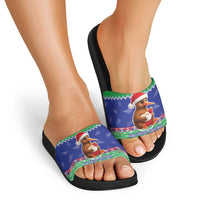 New Zealand Christmas Slide Sandals Have Yourself A Kiwi-tastic Christmas - Polynesian Pride