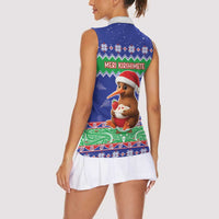 New Zealand Christmas Women Sleeveless Polo Shirt Have Yourself A Kiwi-tastic Christmas - Polynesian Pride