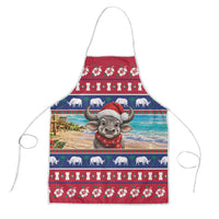 Guam Christmas Apron Felis Pasgua Carabao Santa LT05 Red - Polynesian Pride