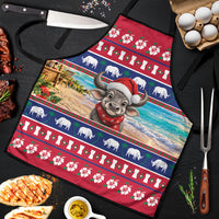 Guam Christmas Apron Felis Pasgua Carabao Santa LT05 Red - Polynesian Pride
