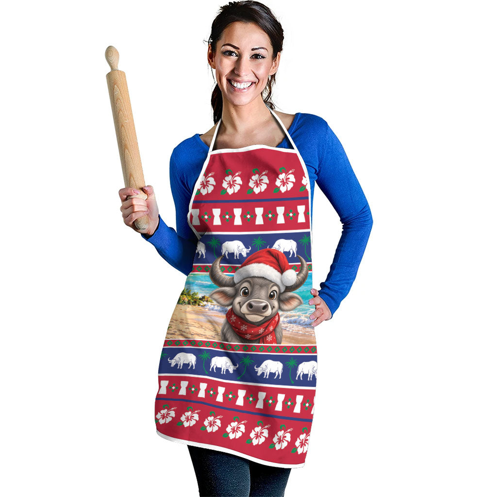Guam Christmas Apron Felis Pasgua Carabao Santa LT05 - Polynesian Pride