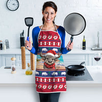 Guam Christmas Apron Felis Pasgua Carabao Santa LT05 - Polynesian Pride