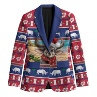 Guam Christmas Blazer Felis Pasgua Carabao Santa LT05 Unisex Red - Polynesian Pride