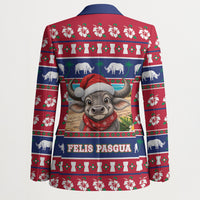 Guam Christmas Blazer Felis Pasgua Carabao Santa LT05 - Polynesian Pride
