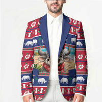 Guam Christmas Blazer Felis Pasgua Carabao Santa LT05 - Polynesian Pride