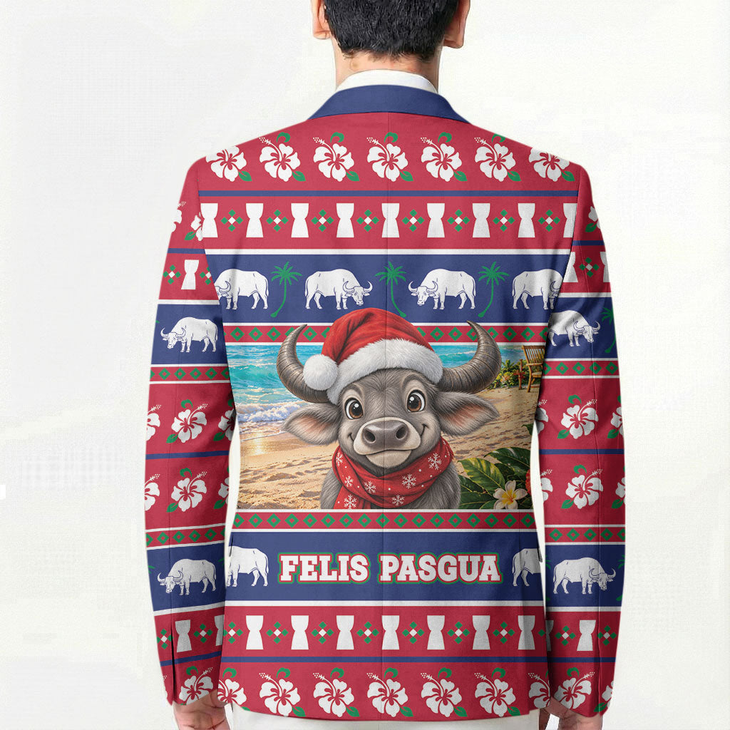Guam Christmas Blazer Felis Pasgua Carabao Santa LT05 - Polynesian Pride