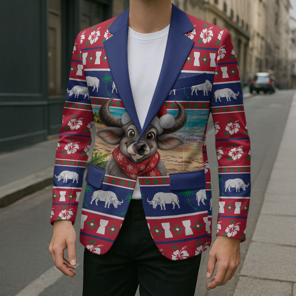 Guam Christmas Blazer Felis Pasgua Carabao Santa LT05 - Polynesian Pride