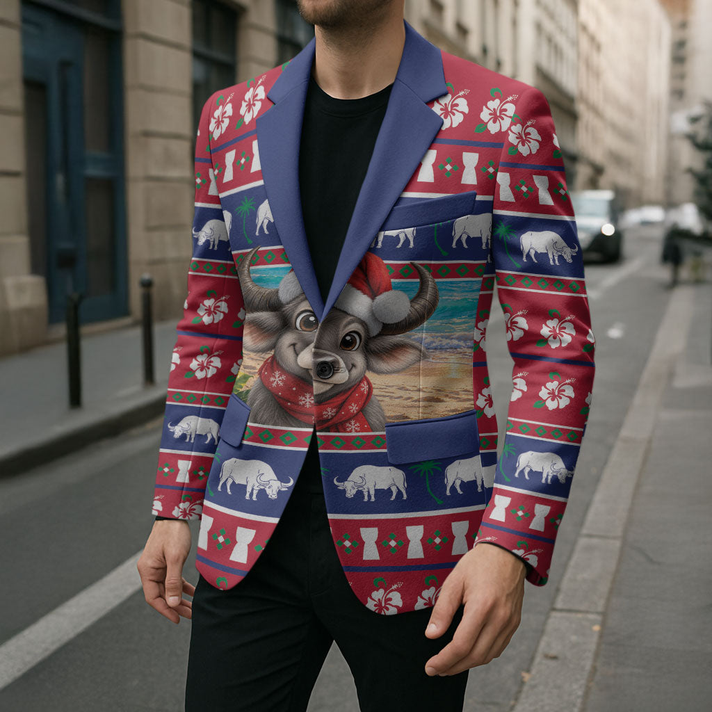 Guam Christmas Blazer Felis Pasgua Carabao Santa LT05 - Polynesian Pride