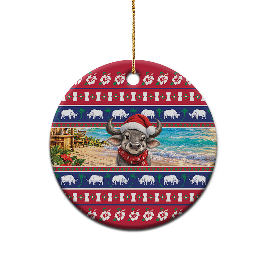 Guam Christmas Ceramic Ornament Felis Pasgua Carabao Santa LT05 - Polynesian Pride