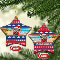 Guam Christmas Ceramic Ornament Felis Pasgua Carabao Santa LT05 Star Red - Polynesian Pride