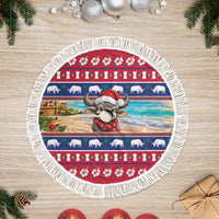 Guam Christmas Tree Skirt Felis Pasgua Carabao Santa