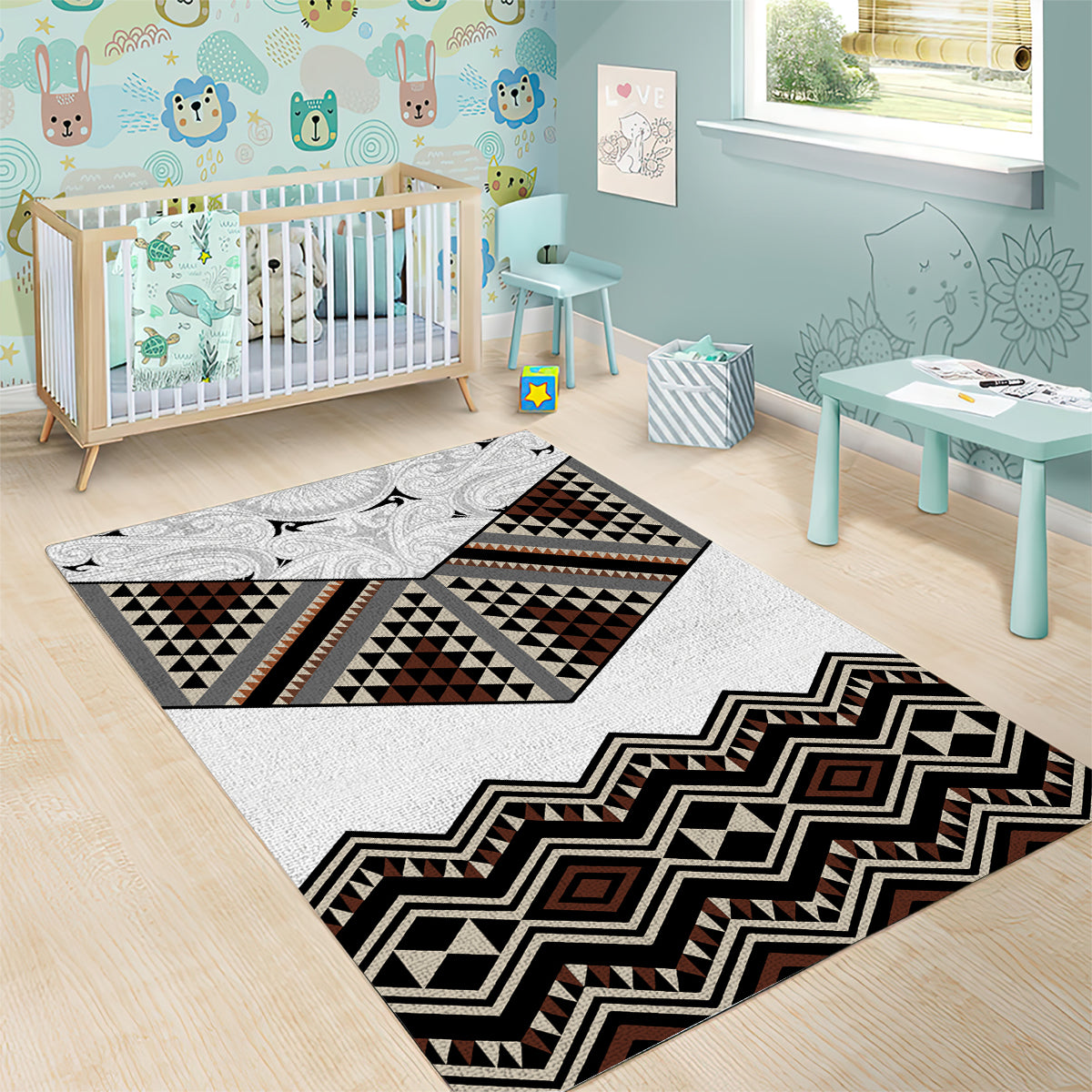 New Zealand Aotearoa Area Rug Taniko Art Simple Style LT05 - Polynesian Pride