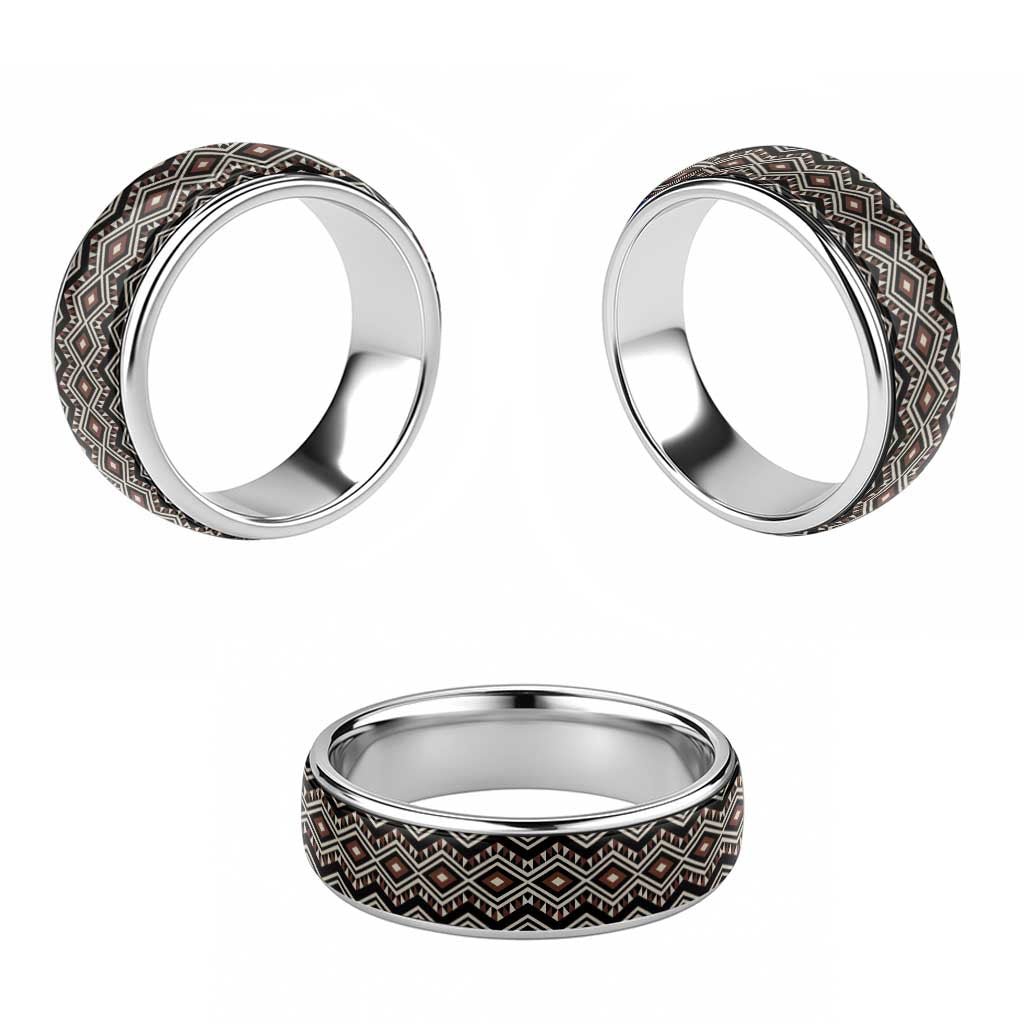New Zealand Aotearoa Classic Ring Taniko Art Simple Style LT05 - Polynesian Pride