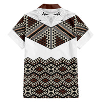 New Zealand Aotearoa Family Matching Off Shoulder Long Sleeve Dress and Hawaiian Shirt Taniko Art Simple Style LT05 - Polynesian Pride