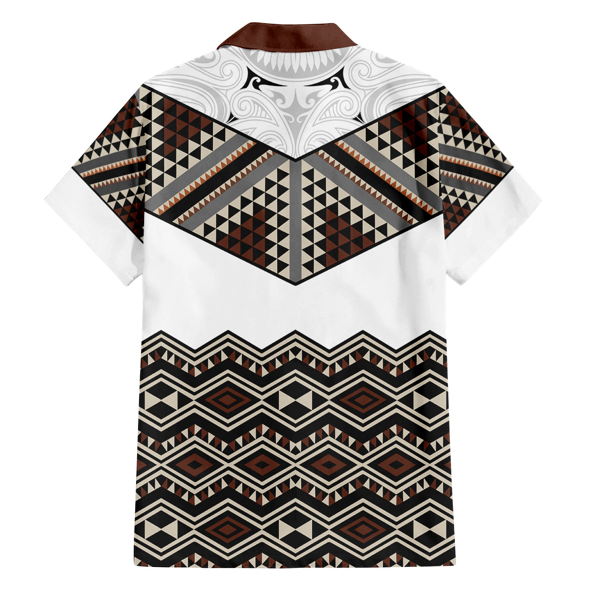 New Zealand Aotearoa Family Matching Puletasi Dress and Hawaiian Shirt Taniko Art Simple Style LT05 - Polynesian Pride