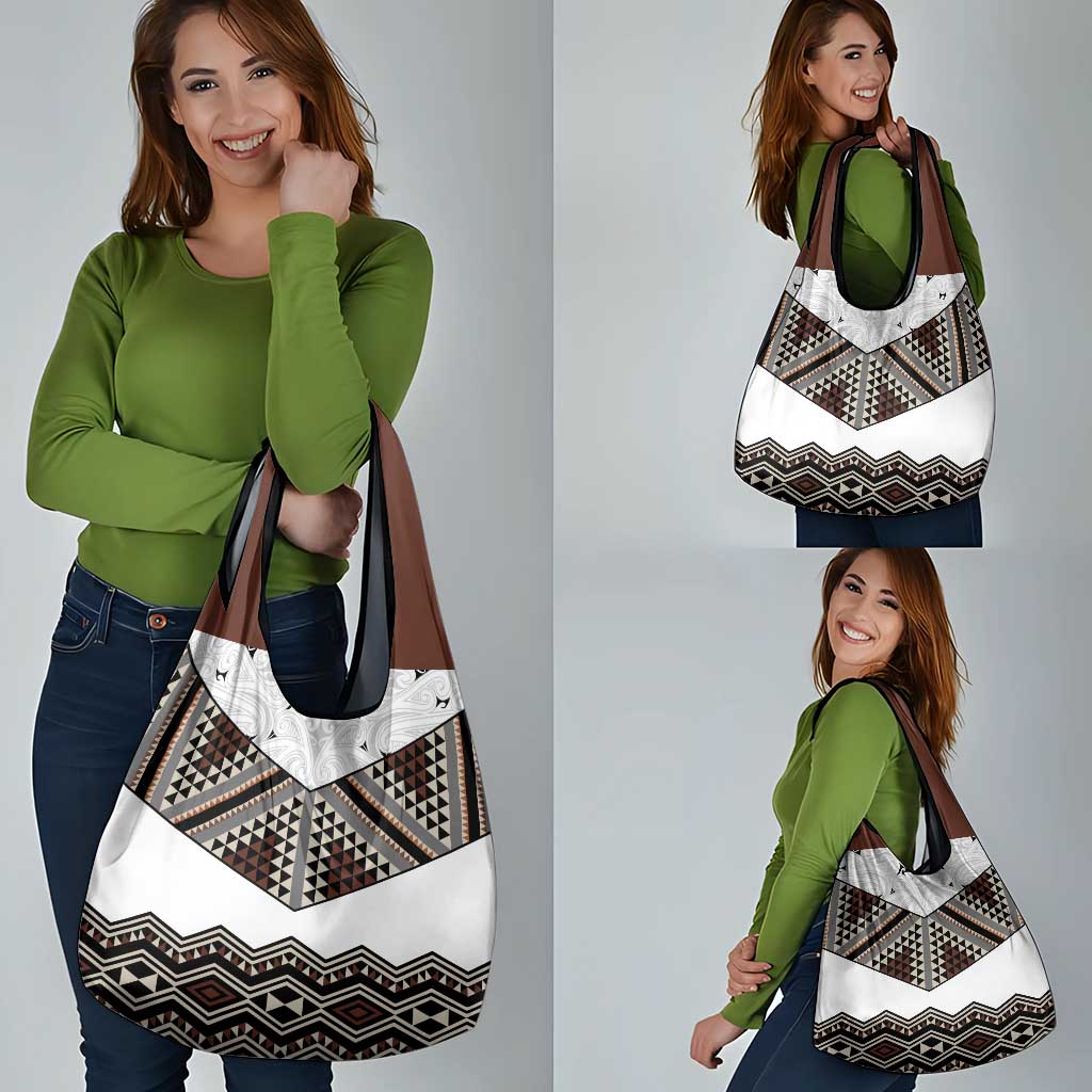 New Zealand Aotearoa Grocery Bag Taniko Art Simple Style