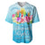 Universal Human Rights Month Baseball Jersey Polynesian Style LT05 Blue - Polynesian Pride