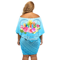Universal Human Rights Month Off Shoulder Short Dress Polynesian Style LT05 - Polynesian Pride