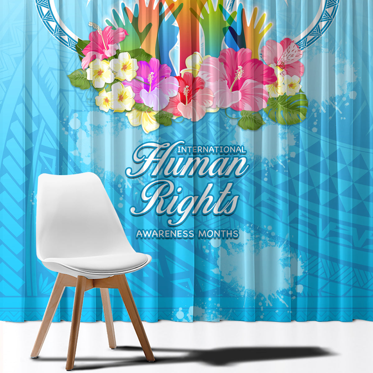 Universal Human Rights Month Window Curtain Polynesian Style LT05 - Polynesian Pride