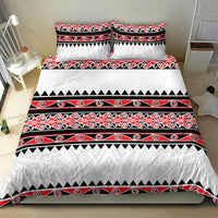 New Zealand Aotearoa Bedding Set With Kowhaiwhai Pattern Red Version LT05 - Polynesian Pride