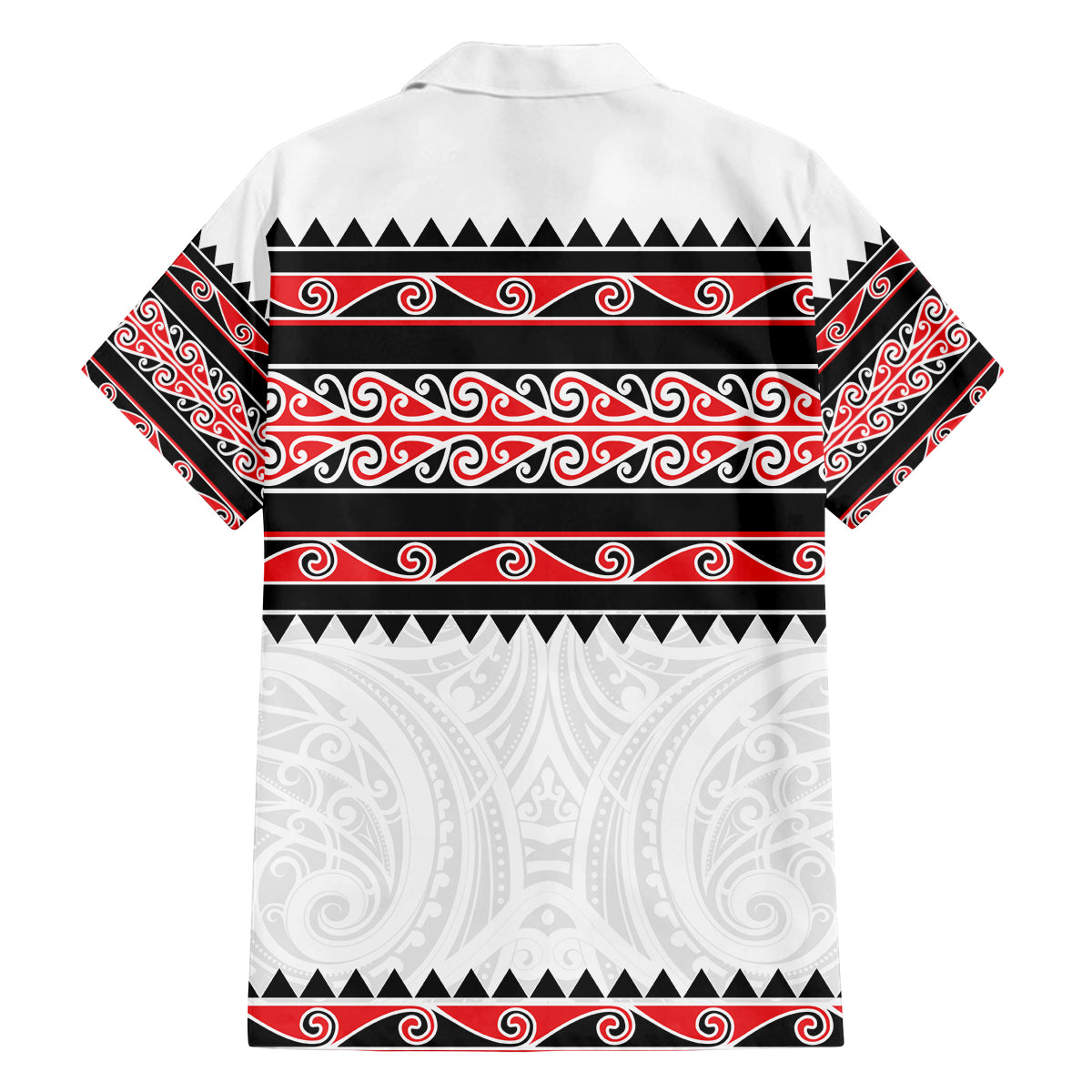 New Zealand Aotearoa Family Matching Off Shoulder Maxi Dress and Hawaiian Shirt With Kowhaiwhai Pattern Red Version LT05 - Polynesian Pride
