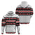 New Zealand Aotearoa Hoodie With Kowhaiwhai Pattern Red Version LT05 - Polynesian Pride