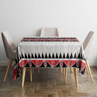 New Zealand Aotearoa Tablecloth With Kowhaiwhai Pattern Red Version LT05 - Polynesian Pride