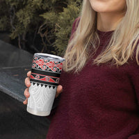 New Zealand Aotearoa Tumbler Cup With Kowhaiwhai Pattern Red Version