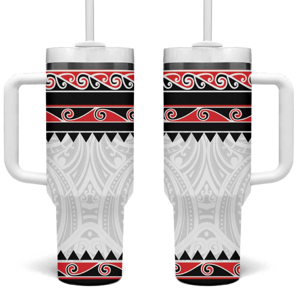 New Zealand Aotearoa Tumbler With Handle With Kowhaiwhai Pattern Red Version