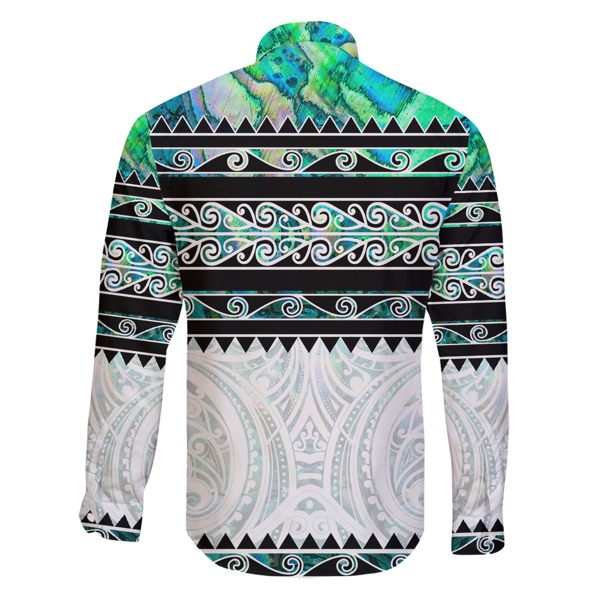 New Zealand Aotearoa Family Matching Tank Maxi Dress and Hawaiian Shirt With Paua Shell Kowhaiwhai Pattern LT05 - Polynesian Pride