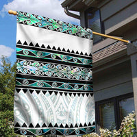 New Zealand Aotearoa Garden Flag With Paua Shell Kowhaiwhai Pattern LT05 - Polynesian Pride