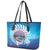 New Zealand Matapouri Beach Landscape Leather Tote Bag