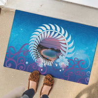New Zealand Matapouri Beach Landscape Rubber Doormat