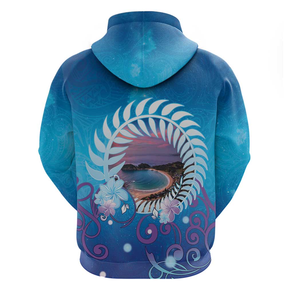 New Zealand Matapouri Beach Landscape Zip Hoodie