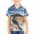 New Zealand Mount Taranaki Landscape Family Matching Puletasi and Hawaiian Shirt Kokako Bird Polynesian Style