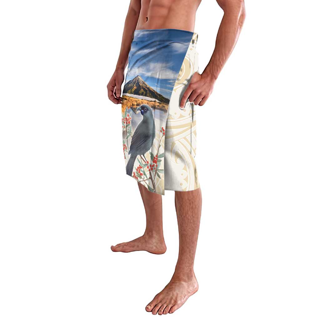 New Zealand Mount Taranaki Landscape Lavalava Kokako Bird Polynesian Style